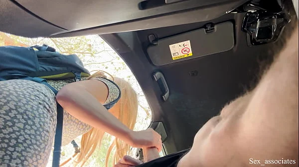 Public Dick Flash! A Naive Teen Caught Me Jerking Off in the Car on a Hiking Trail and Helped Me Out.