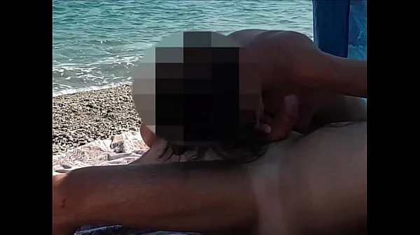 Public beach cumshot compilation - Amateur MissCreamy